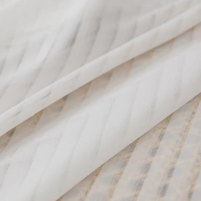 Modern Curtain Panel Semi Sheer House Decorations Window Drapes Magic Strap Punch-Free Curtains for Living Room & Bedroom TJ6557