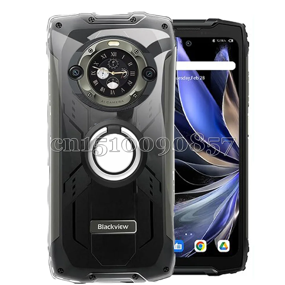 HGJTFANY per Blackview BV9300 Pro Cover + Vetro Temperato Pellicola (6.70), Ultrasottile Silicone Morbido Antiurto Trasparente Protettiva Custodia per Blackview BV9300 Pro - Folletto verde