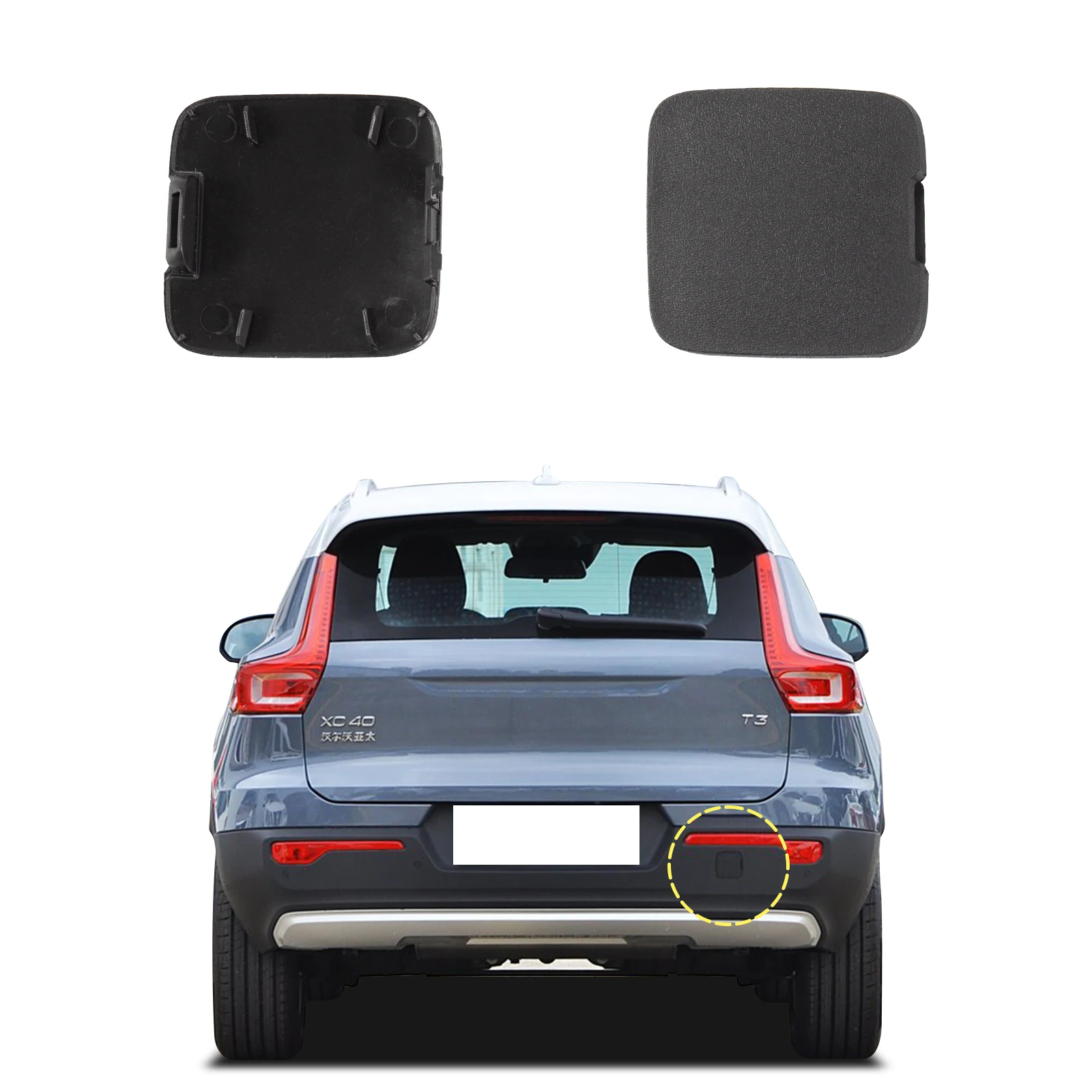 Rear Bumper Tow Hook Cover Cap Fit For Volvo XC40 31449335 Trailer Cover Cap Car Accessories