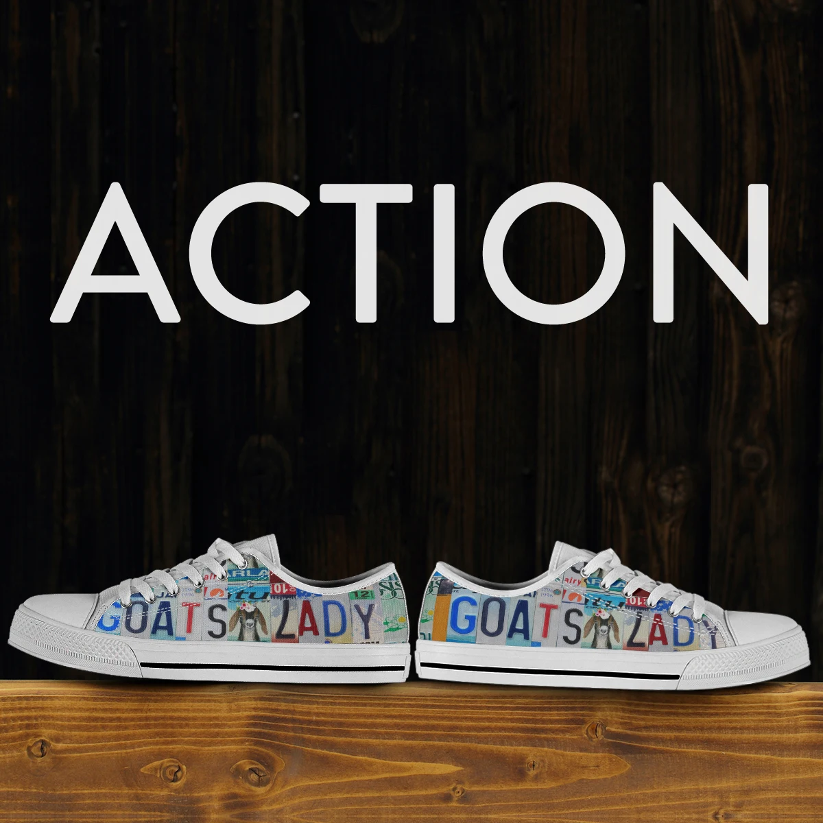 License Plate Goats Lady Design New Women Canvas Shoe Summer Autumn White Breathable Casual Sneakers Comfortable Flats