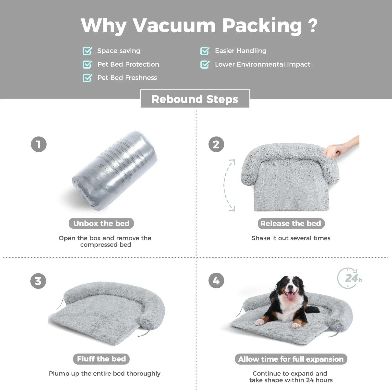 Dog Bed Large Sized Dog, Fluffy Dog Bed Couch Cover, Calming Large Bed, Washable Mat Protector