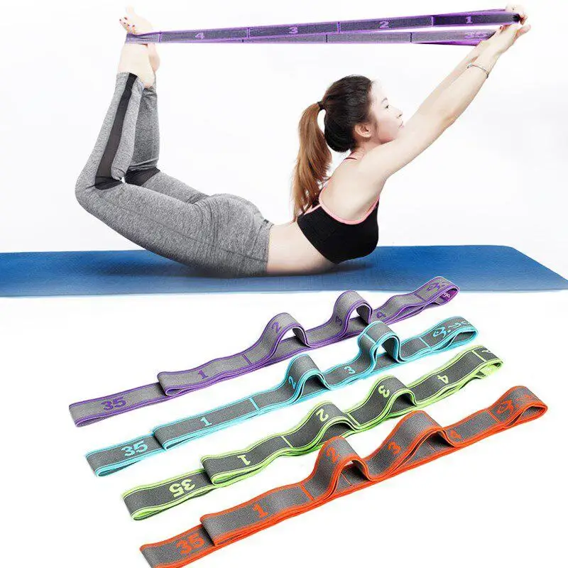 

Yoga Pull Strap Belt Polyester Latex Elastic Latin Dance Stretching Band Loop Yoga Pilates GYM Fitness Exercise Resistance Bands