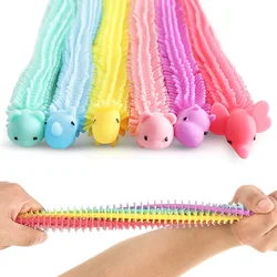 Bracelet de nouilles Uni corn pour adulte et enfant, 2 pièces, jouets sensoriels, Anti Stress, pour autisme, tdah 