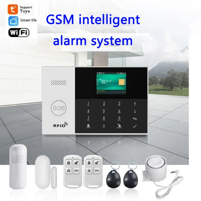 

Multi Language Infrared Induction Intelligent Wireless Siren TUYA Wifi GSM Anti-theft Alarm Kit for Home Burglar Security
