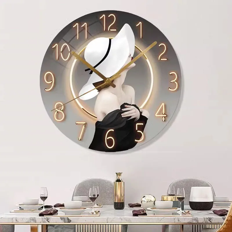

Creative Silent Wall Clocks Fashion Nordic Simple Restaurant Wall Watch Art Mural Bedrooms Cute Reloj De Pared Home Decoration