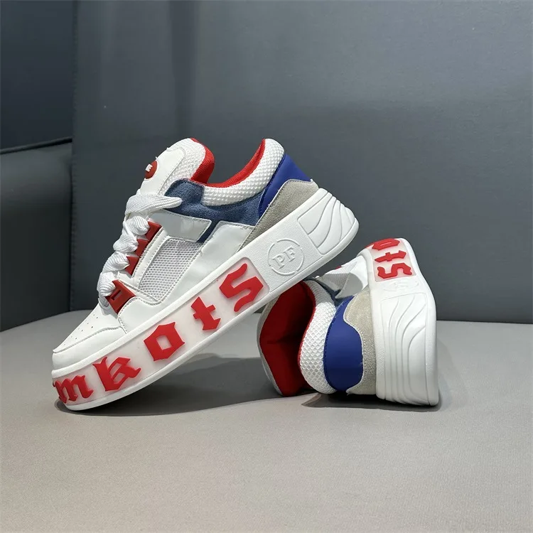 VersatileinsUniqueFashionable Comfortable Casual Shoes Trendy Letter Mens Thick Bottomed Height Increasing Shoes Breathable Rubb