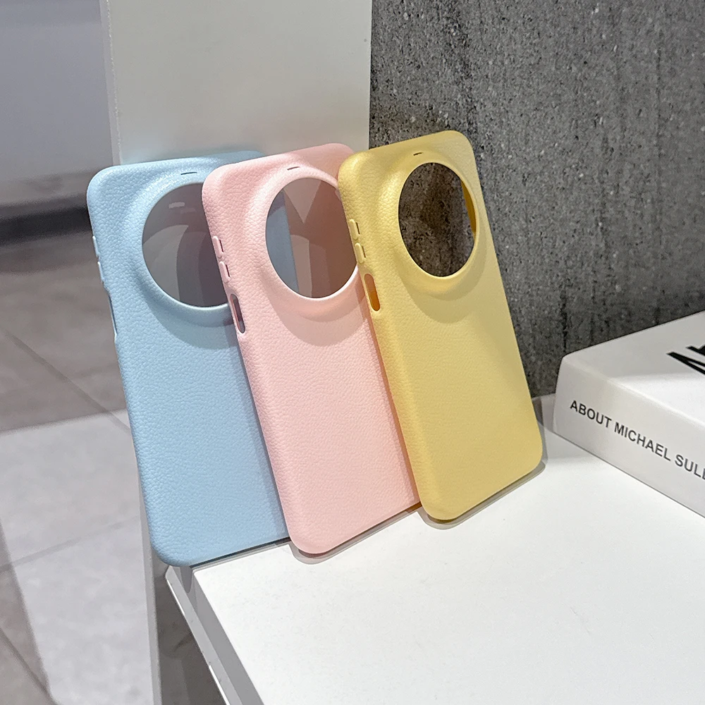 Leather Texture Silicone Soft Case - Candy Color Matte Ultra Thin Shell