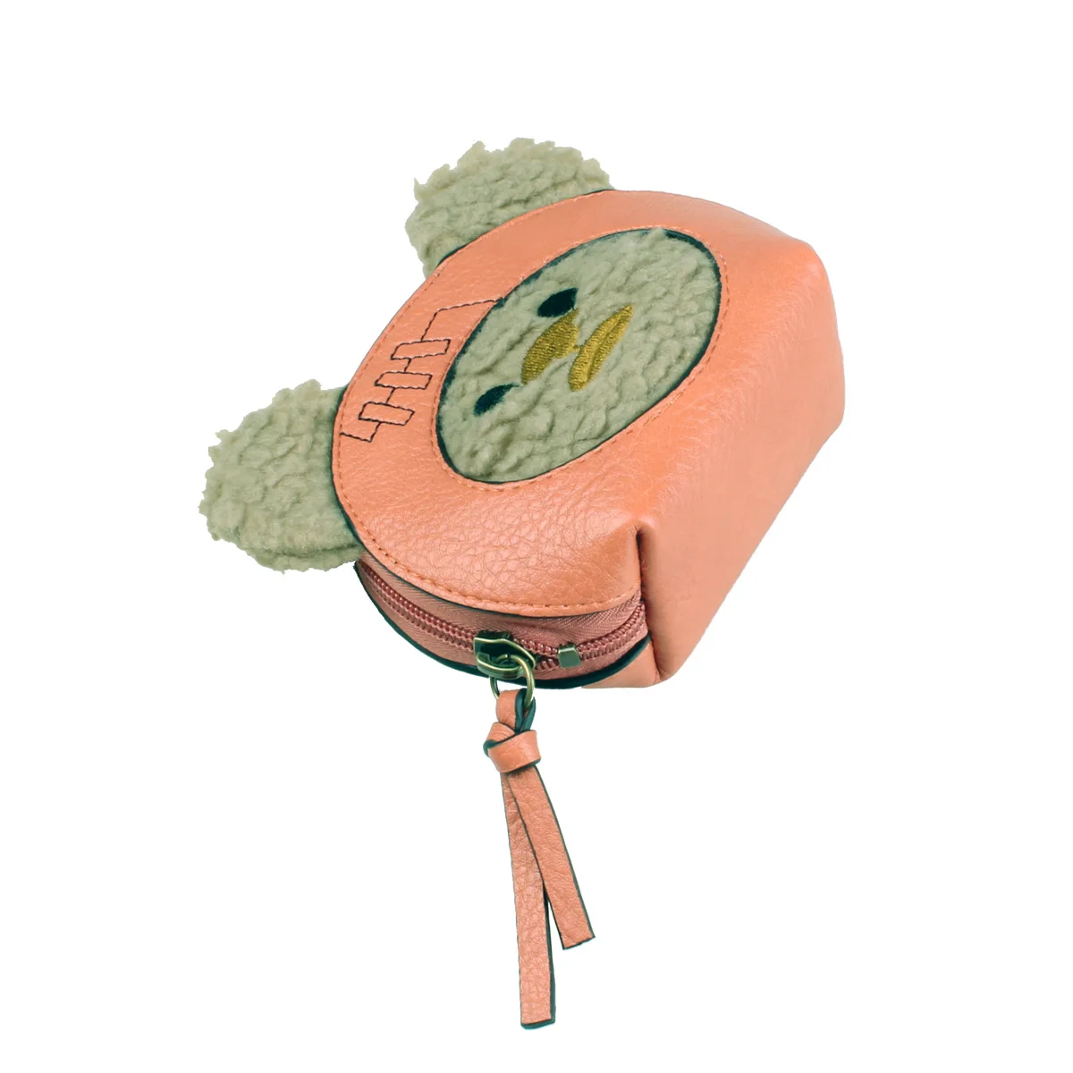 3D cute bear women's wallet, fashionable women's makeup bag, zero wallet, earphone bag