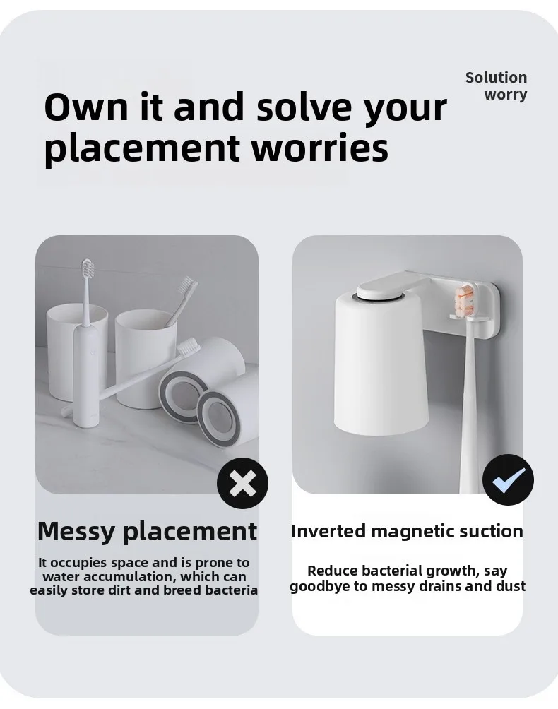 Portaspazzolini magnetico con bicchiere per bagno_voghion.com