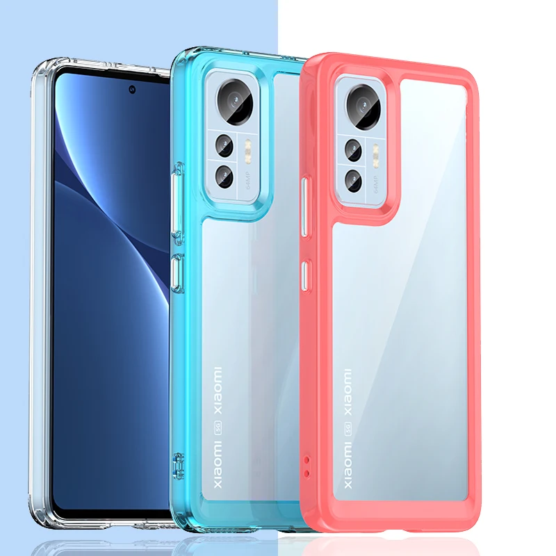Per Xiaomi 12 Lite 5G Custodia Xiaomi 12 Lite 12X 12S Pro Ultra Cover Antiurto Candy Hard Tpu Cover Posteriore Del Telefono Xiaomi 12 Lite 5G