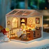 Robotime Rolife Super Creator Series Plastic Dollhouse Building Blocks for Kids Yum Burgers Leisurely Cheers Bar Sweet Sips Tea 3