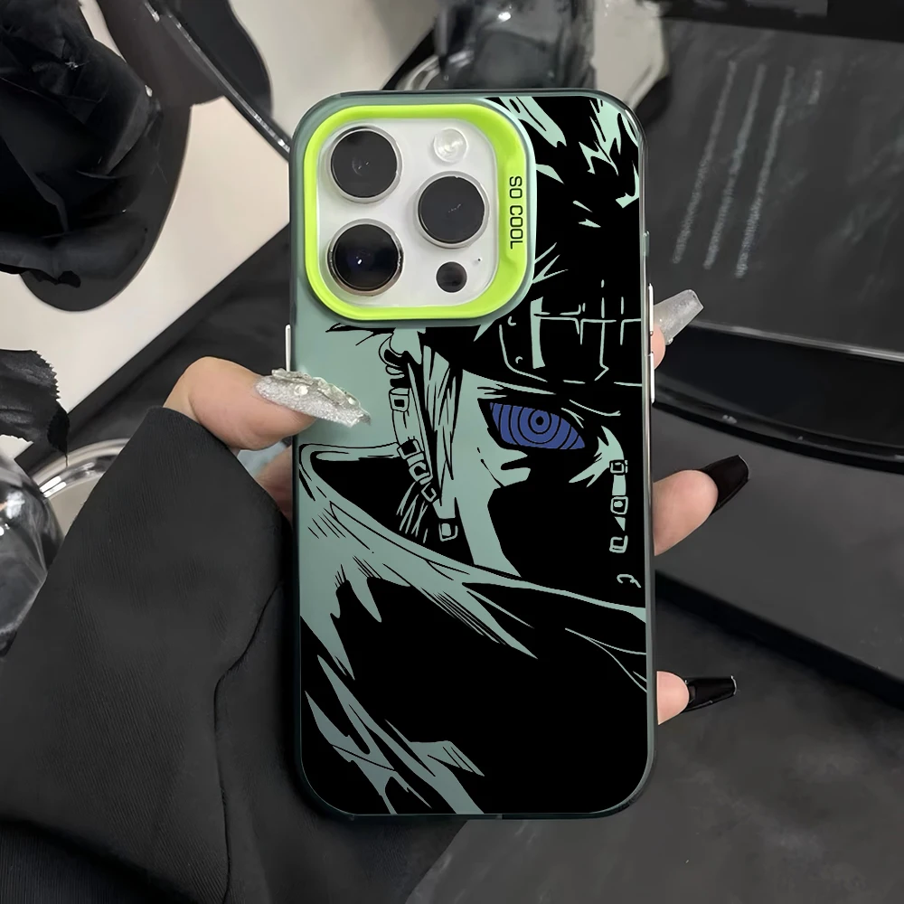 thumbnail image 1 of Funda de teléfono de Anime para Apple iPhone 16, 15, 14 Plus, 13, 12, 11, iPhone 16, iPhone 13 Pro Max, X, Xs, XR, 8, 7, cubierta dura mate plateada, 1 of 5