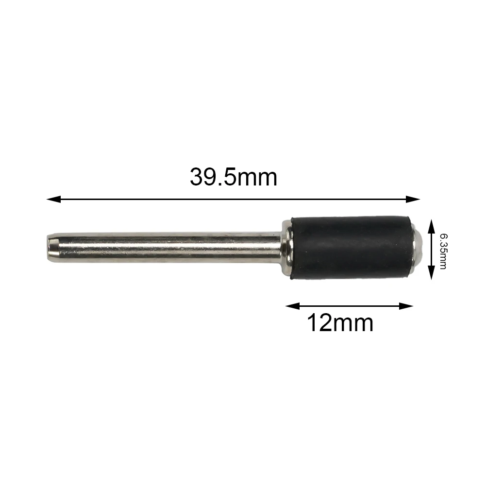 

5Pcs Sanding Mandrels 3.17mm Rubber Shank Mandrels Silver 9.5mm Abrasive Tools Drum Sanding Kit Metal Rotary Tools