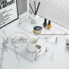 Luxury Creative Rectangle Storage Trays Home Decor Geometric Art Table Ornaments Kitchen Accessories Plastic Crafts Tea Trays 4