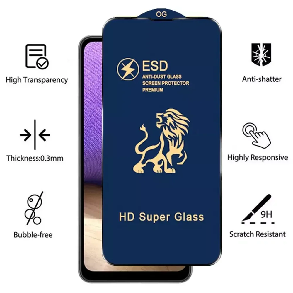 10pcs ESD Tempered Glass Full Cover Screen Protector Anti Static Film Explosion For iPhone 14 15 13 12 11 pro max 7 8 plus x xs