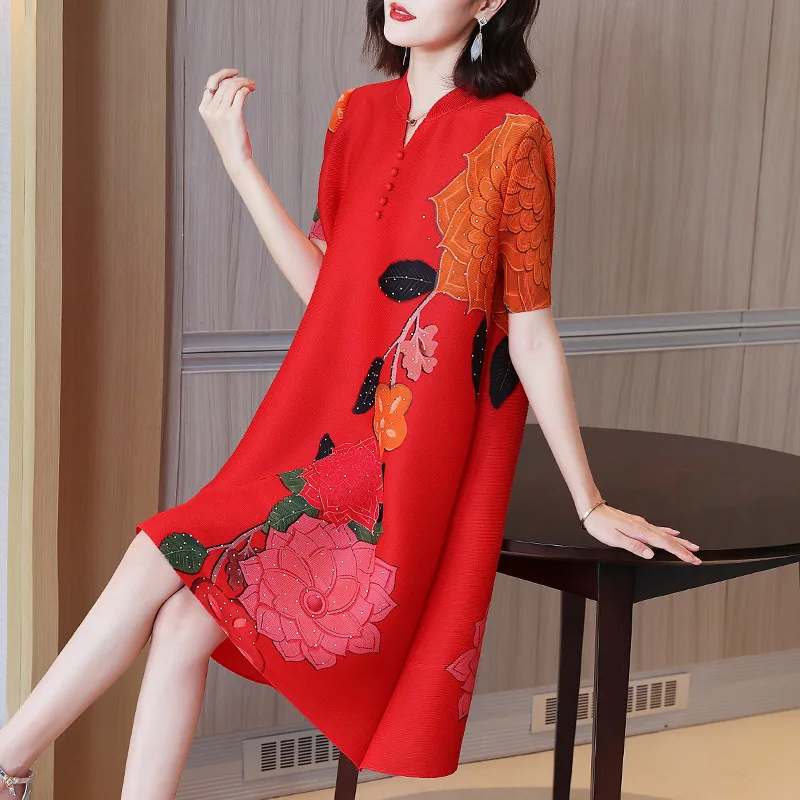 

The new oversized women's fashion print dress of 2022 dress
