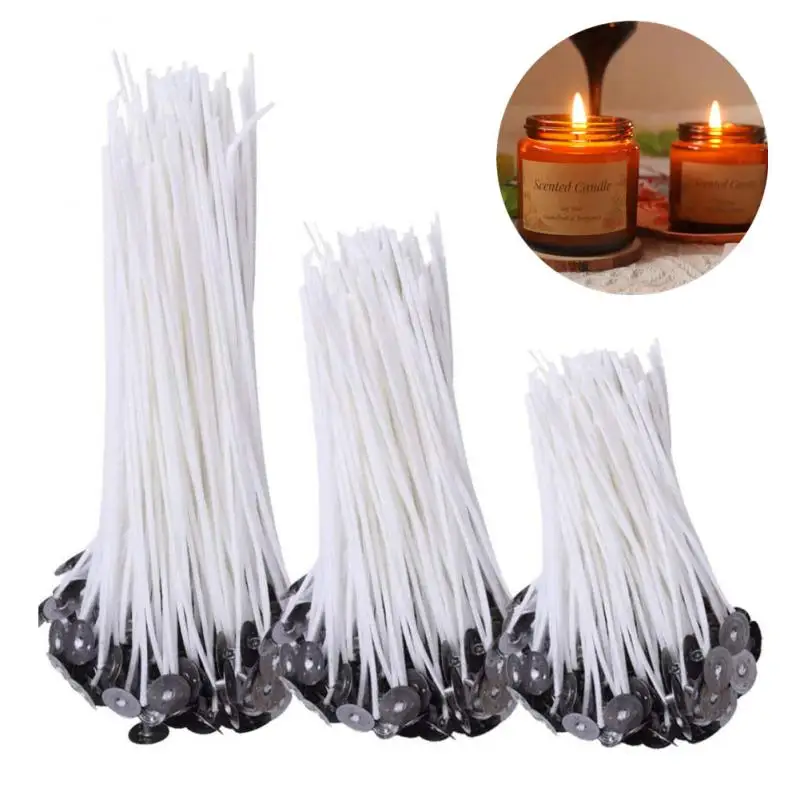 100pcsWaxedCottonCandleWicksSet254567CMMultipleSizesWaxed