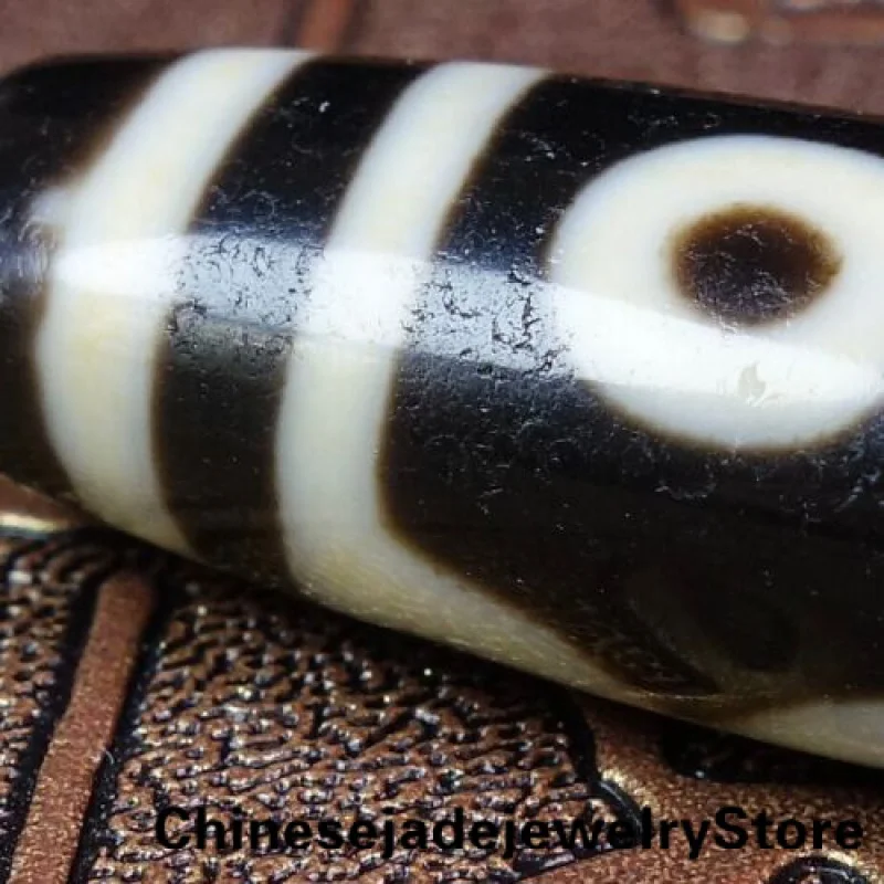 

High Oily Old Agate Tibetan DZI Beads Lucky 5 Eye Totem Amulet Pendant GZI #1754