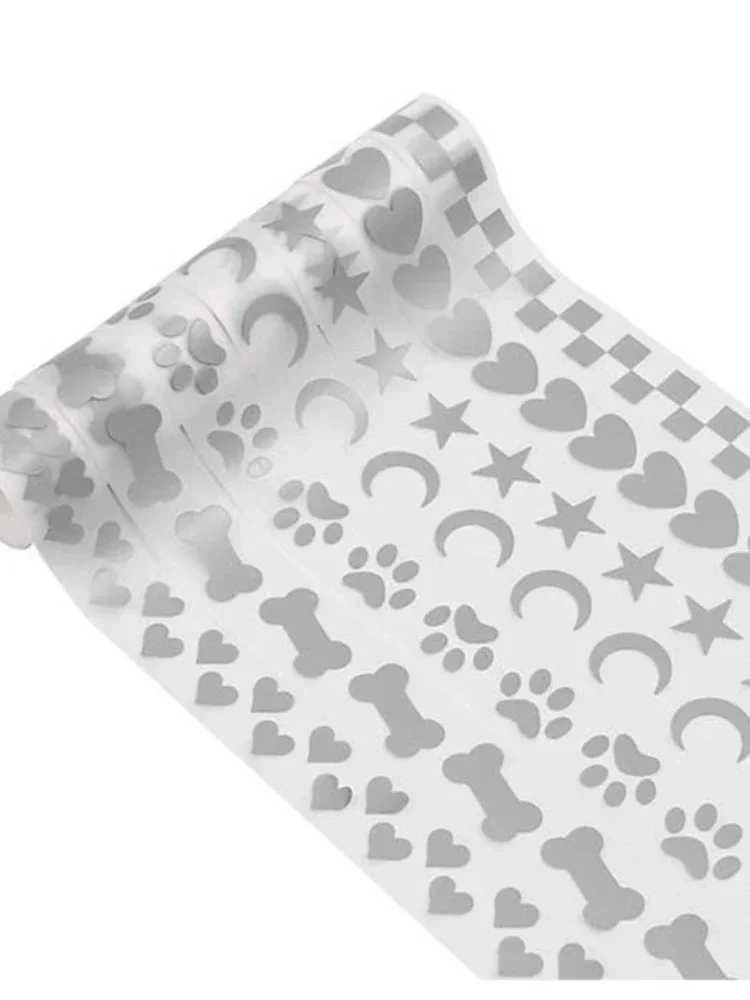 Reflective tape 1pc 3cmX100CM Silver Reflective Tapes Thermal Patches Animal Set Vinvl Film Pet Clothes Stickers Heat Press Diy Iron On Transfer