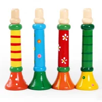 Wooden Trumpet Children Toy Horn Whistle Musical Instrument for Kids Early Educational Montessori Toys Sound Training Games 1