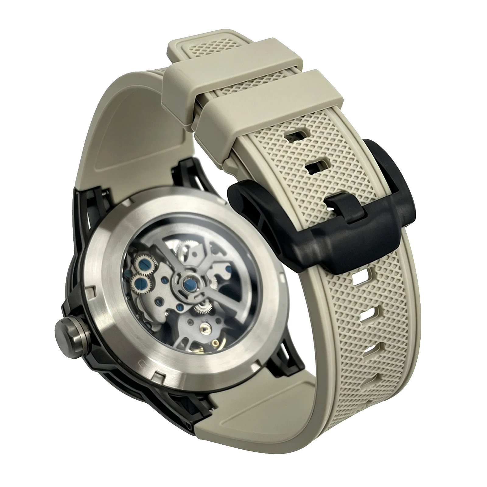 Luxury Clock Skeleton Titan Fashions Automatic Watches Mechanical Urban Dual Flywheel Hollow out Sport CHANCE CE8007 Wristwatch