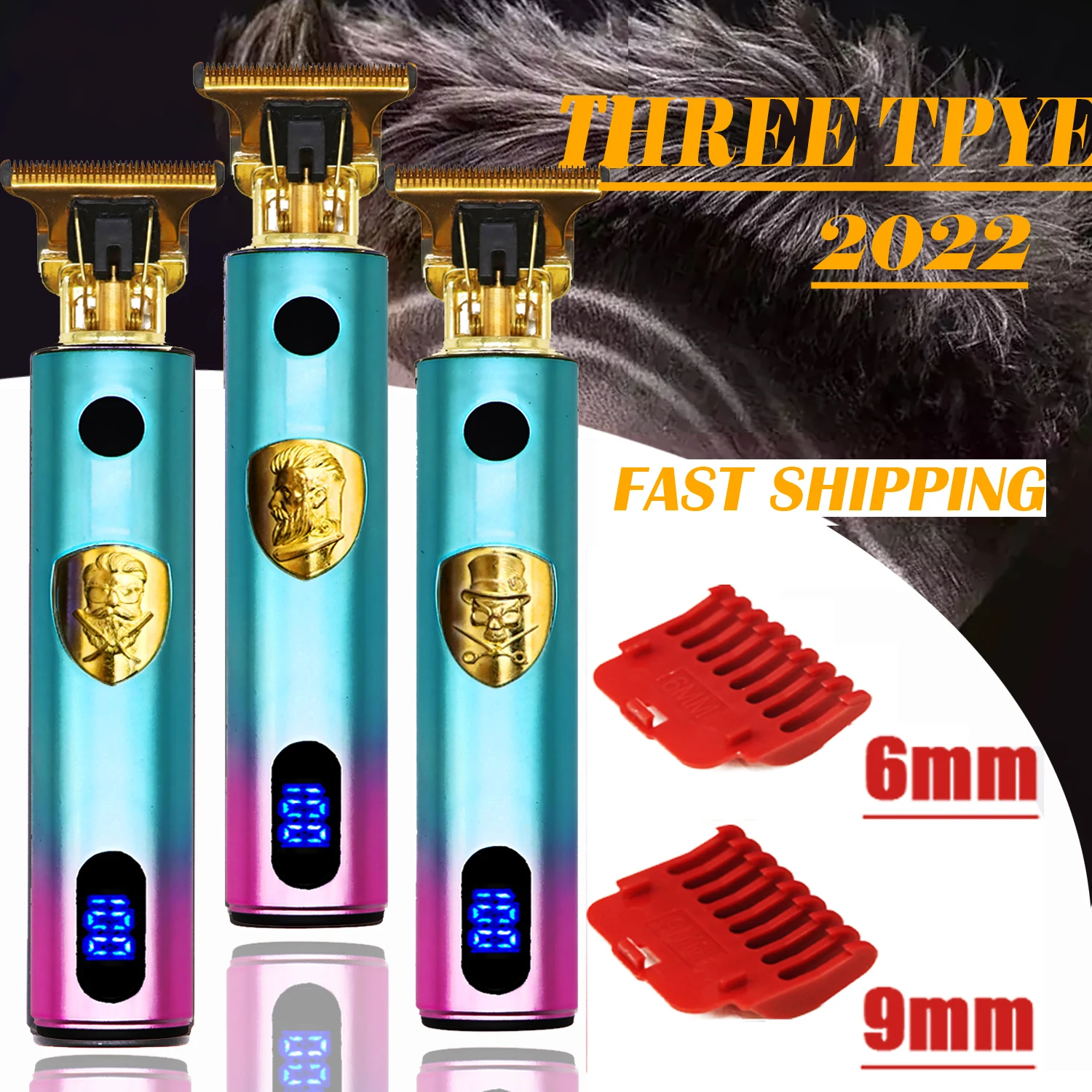 OHS Vintage T9 0mm USB Electric Hair Cut Machine Rechargeable Clipper Man Shaver Beard Trimmer For Men Barber Professional |