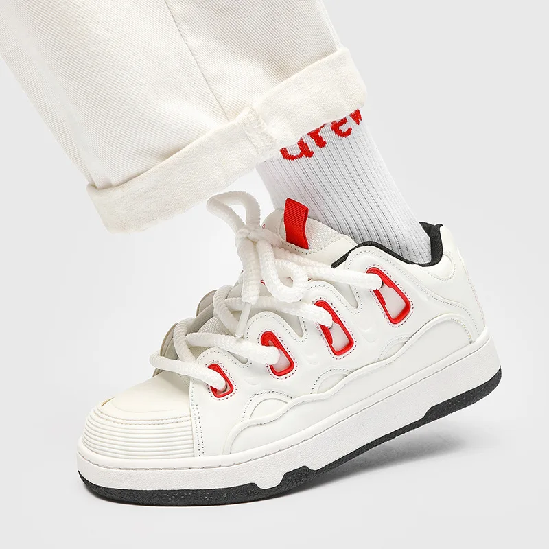 

New Trendy Thick Sole Little White Shoes for Men's Couples Fashion Casual Men's Board Shoes Skateboarding Shoes