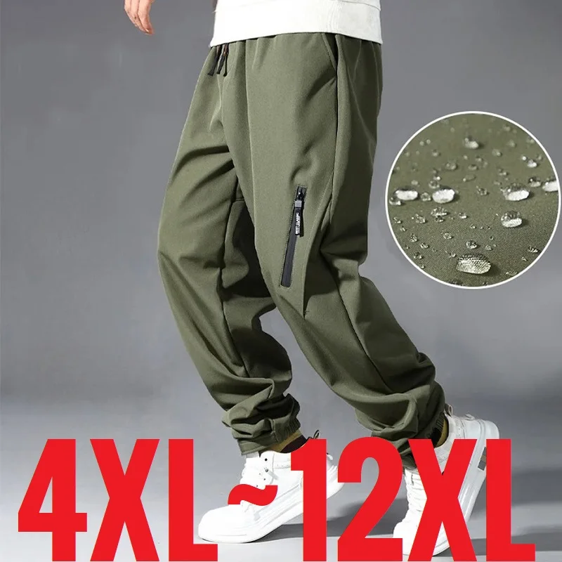 Pantalon grande taille 12XL pêche hiver - Élastique fermeture éclair polaire homme 150kg