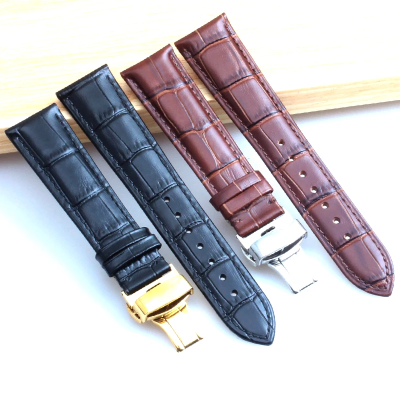 12Mm 14Mm 16Mm 18Mm 19Mm 20Mm 21Mm 22Mm 24Mm Wath Band  Alligator Grain Watch Strap For Tissot Seiko Watchband Bracelet