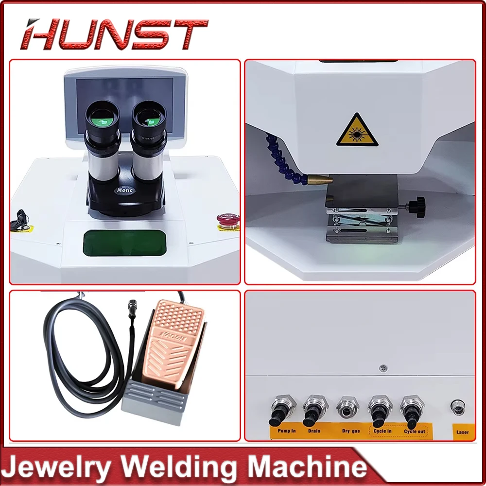 HUNST 200W Jewelry Laser Spot Welder Laser Welding with HD CCD Microscope for Gold and Silver Chain Link Pendant Ring Medical 6