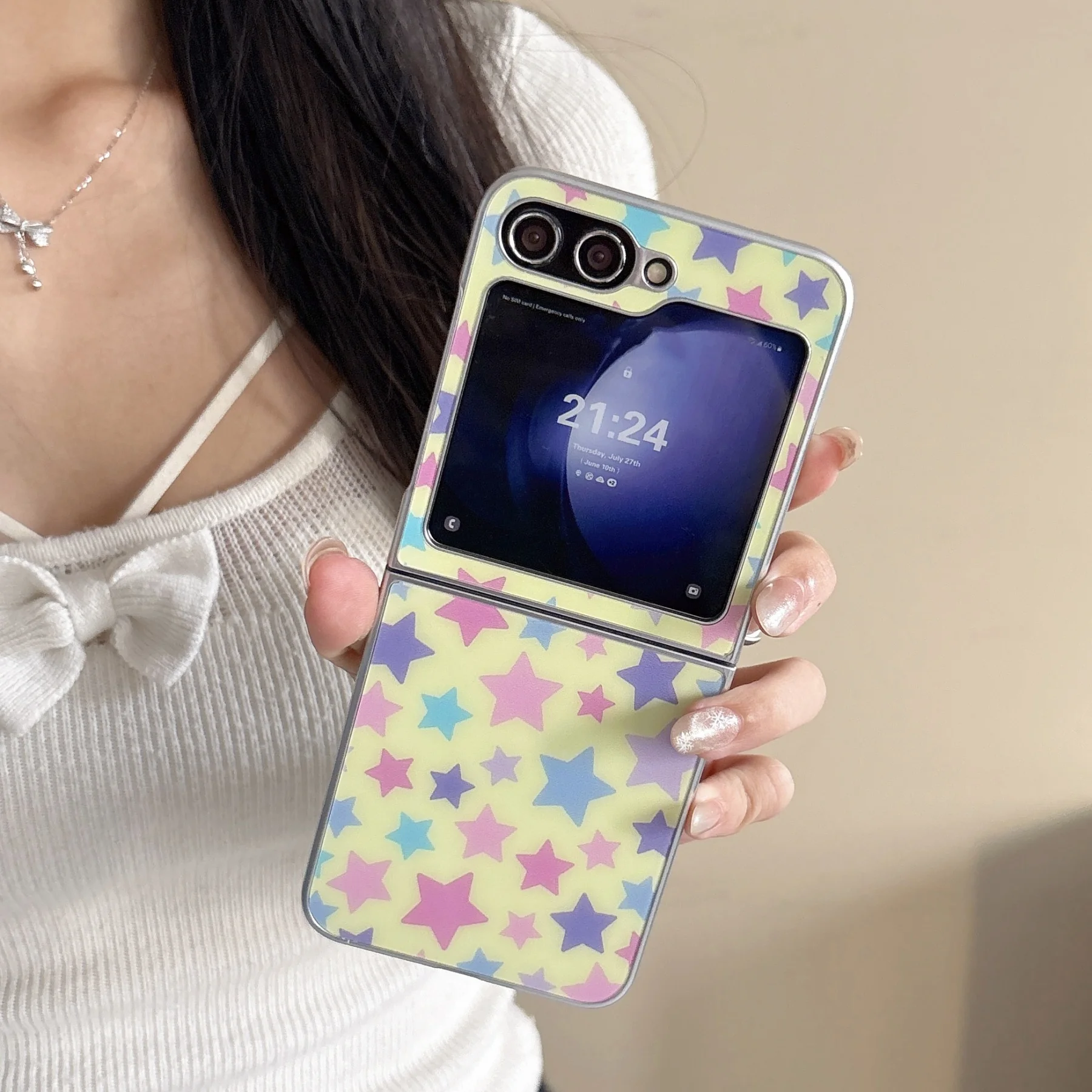 Cute Full-Screen Colorful Stars Shockproof Phone Case