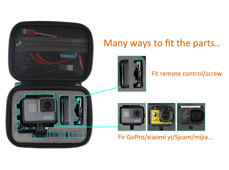 Saco de armazenamento portátil para DJI Action,