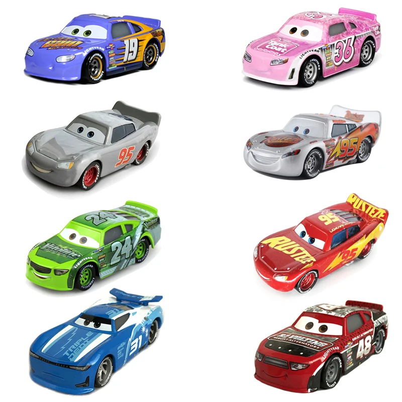 Disney Pixar 2 3 Giocattoli Lightning Mcqueen Die Cast Sheriff Metal Die Cast Model Car 1:55 Veicolo Giocattolo In Metallo Regalo Di Natale Per Bambin