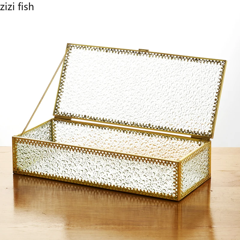 Glass Storage Boxes Cosmetics Jewelry Organizing Boxes Creative Household Phnom Penh Jewellery Beauty Brush Storage Containers 4