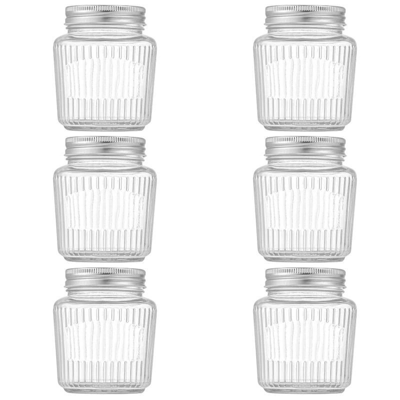 

6 PACK Glass Mason Jars Canning Jars 13OZ,Jelly Jars With Food grade safe metal Lids,Honey,Wedding Favors Shower,DIY Spice Jars