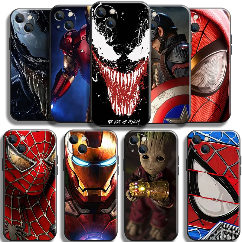 Popularity Marvel Phone Case For iPhone 11 12 13 Mini 13 Pro Max 11 Pro XS Max X XR 6 6S Plus 7 8 SE 2020 Silicone TPU Cover iphone se silicone case