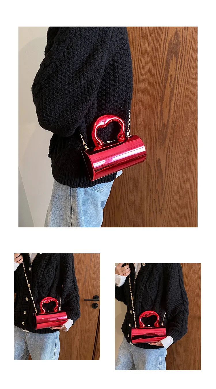 حقيبة كتف صغيرة متقاطعة مع الجسم للنساء ، حقائب يد نسائية ، قابض عصري ، صندوق ذهبي ، محفظة مسائية ، براثن حفلات ، أسطوانة ، 23 S6942bb7e489d4b729dba726a2dcc6ae3U