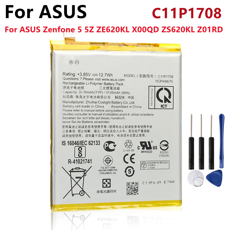 Batteria Originale Nuova Per ASUS Zenfone 5/5Z – Modelli ZE620KL, X00QD, ZS620KL, Z01R, 3150mAh Batteria ASUS Zenfone 5 Batteria Originale Nuova Per ASUS Zenfone 5/5Z – Modelli ZE620KL, X00QD, ZS620KL, Z01R, 3150mAh Batteria ASUS Zenfone 5