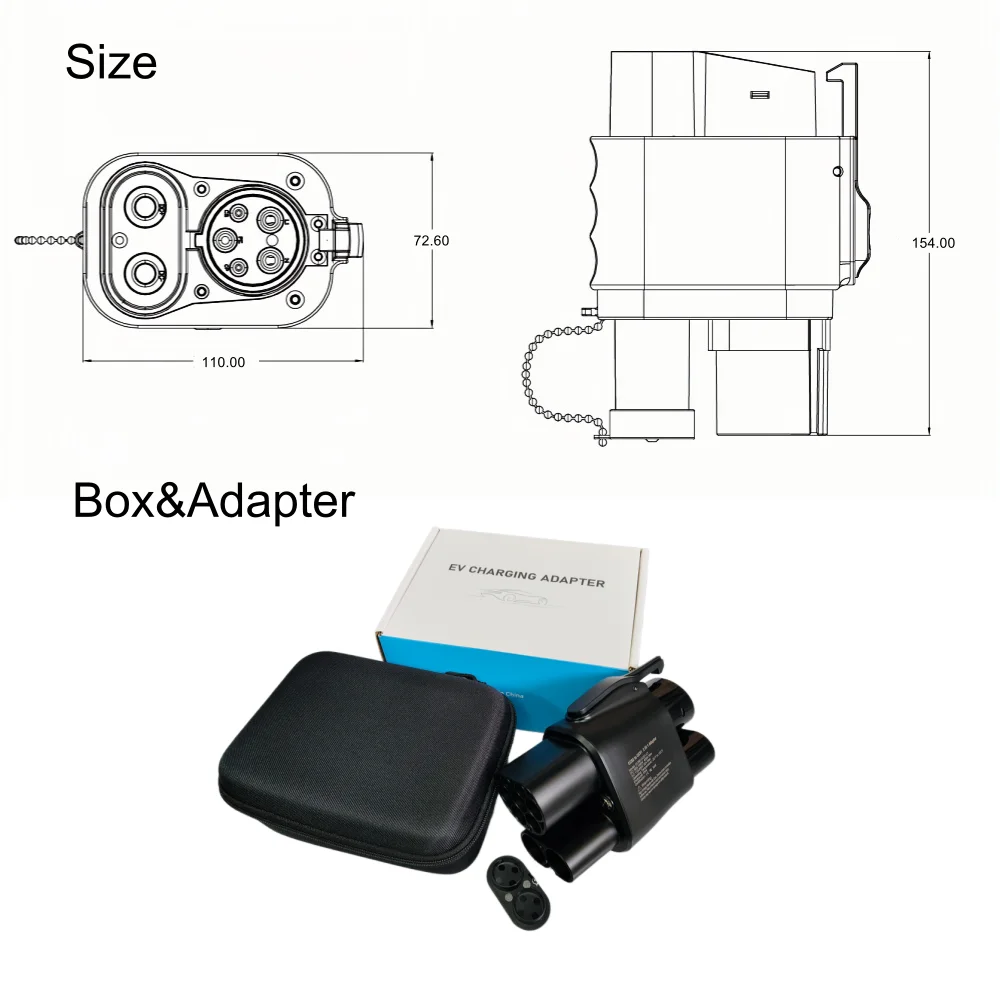 Energy Highway CCS2 to CCS1 250A Adapter Connector EV Charger Converter DC Fast Ev Charging Adapter Not applicable to BMW