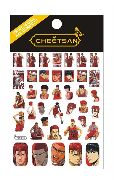 Basketball Designs TSC-245 3d Nail Art Sticker Slider Stamp Decor For Nails Accessories For Professionals