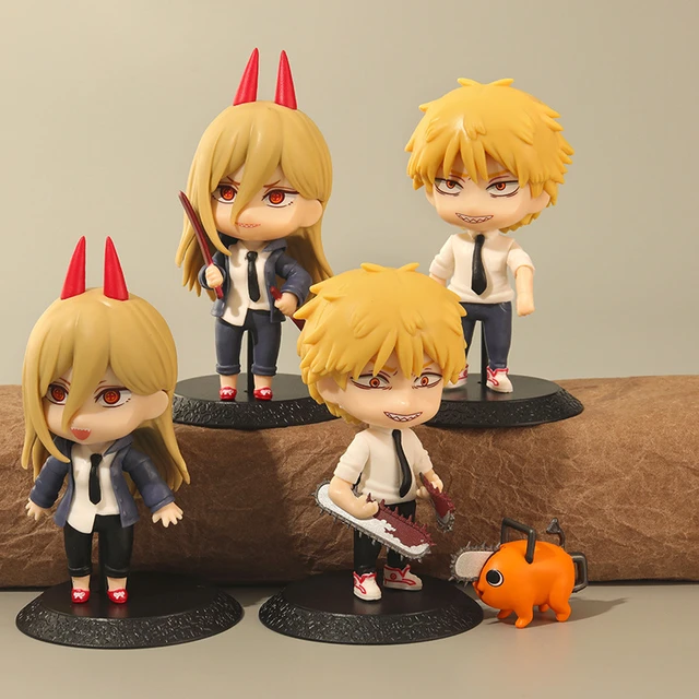 6 Pack Anime Chainsaw Man Action Figure Denji Power Pochita Pvc Model Toys  Cake Toppers Desktop Decorations Collectibles Fans Gifts