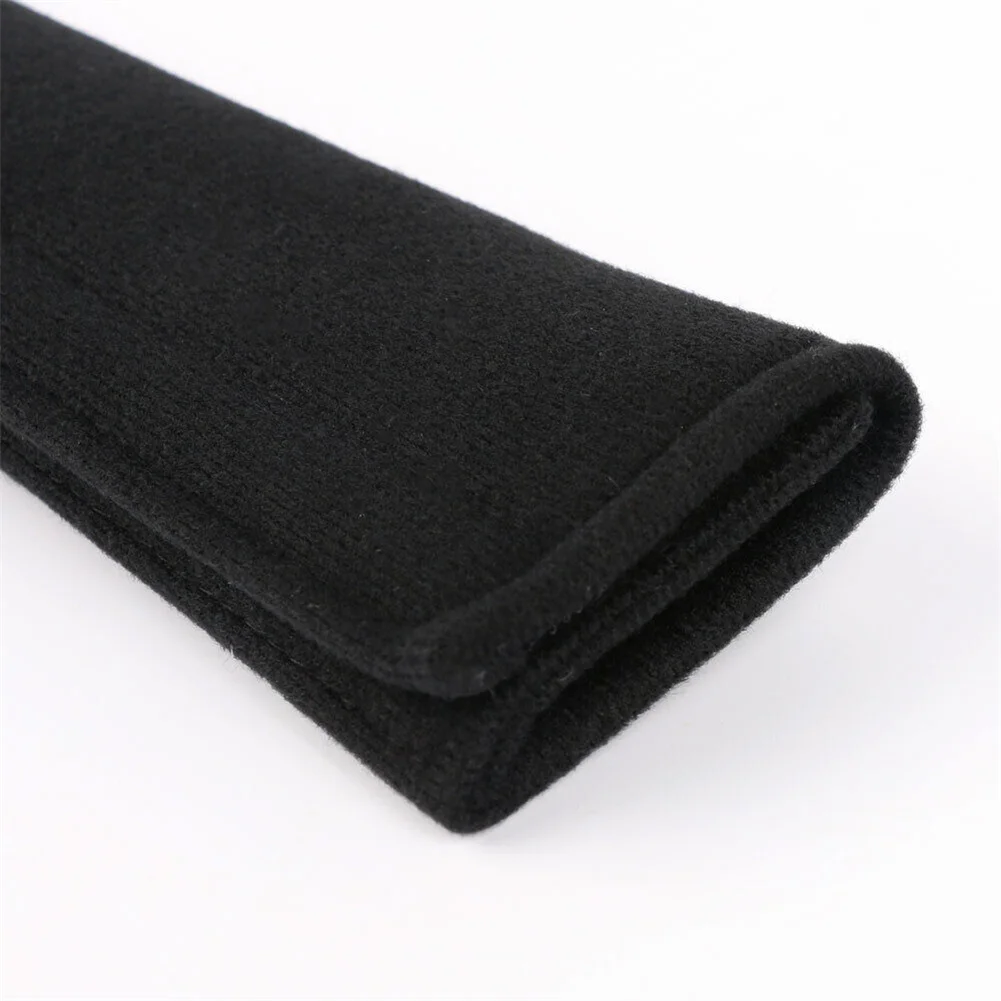 Seat Belt Covers 2pcs Universal Car Seat Belt Pad Strap Black Cushion Safety Shoulder Short Plush Protector Interior Accessories