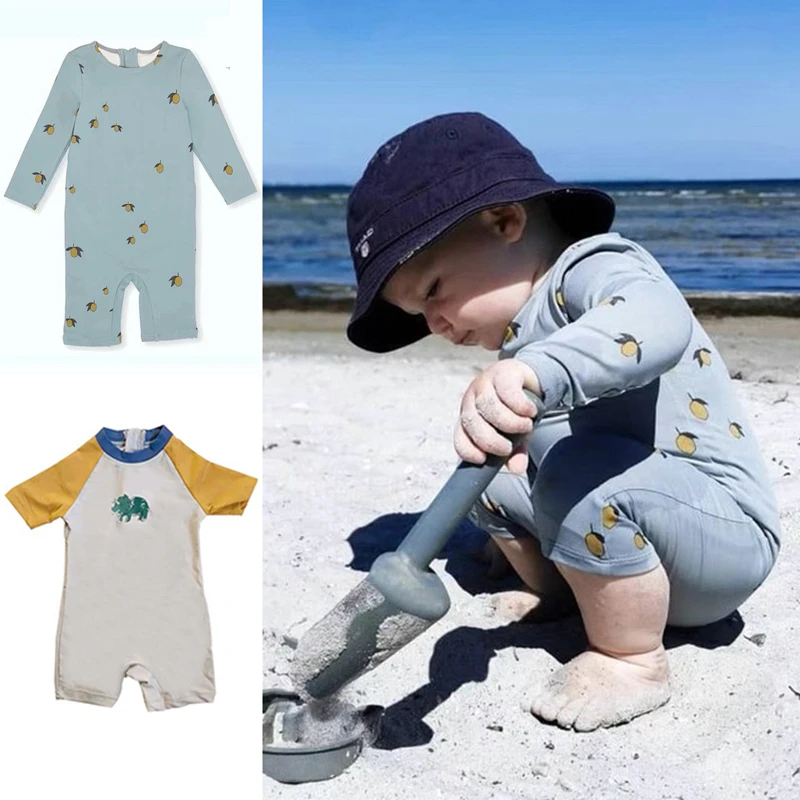 bañador bebe niño Traje de baño con protección UV para bebé, ropa de baño para niño y niña, traje de baño de manga larga, ropa de playa|Trajes de baño| - AliExpress