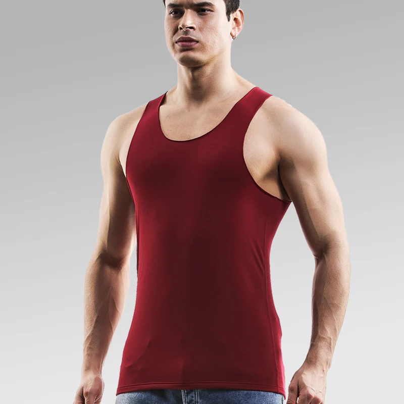 Cotton Vest Sports Sleeveless Vest Cotton Sleeveless T Shirt Winter Men's Thermal Vest Fleece-Lined Thickeneded Bottoming Intimates Large Size Waistcoat Vest Seamless Tight Sleeveless Top