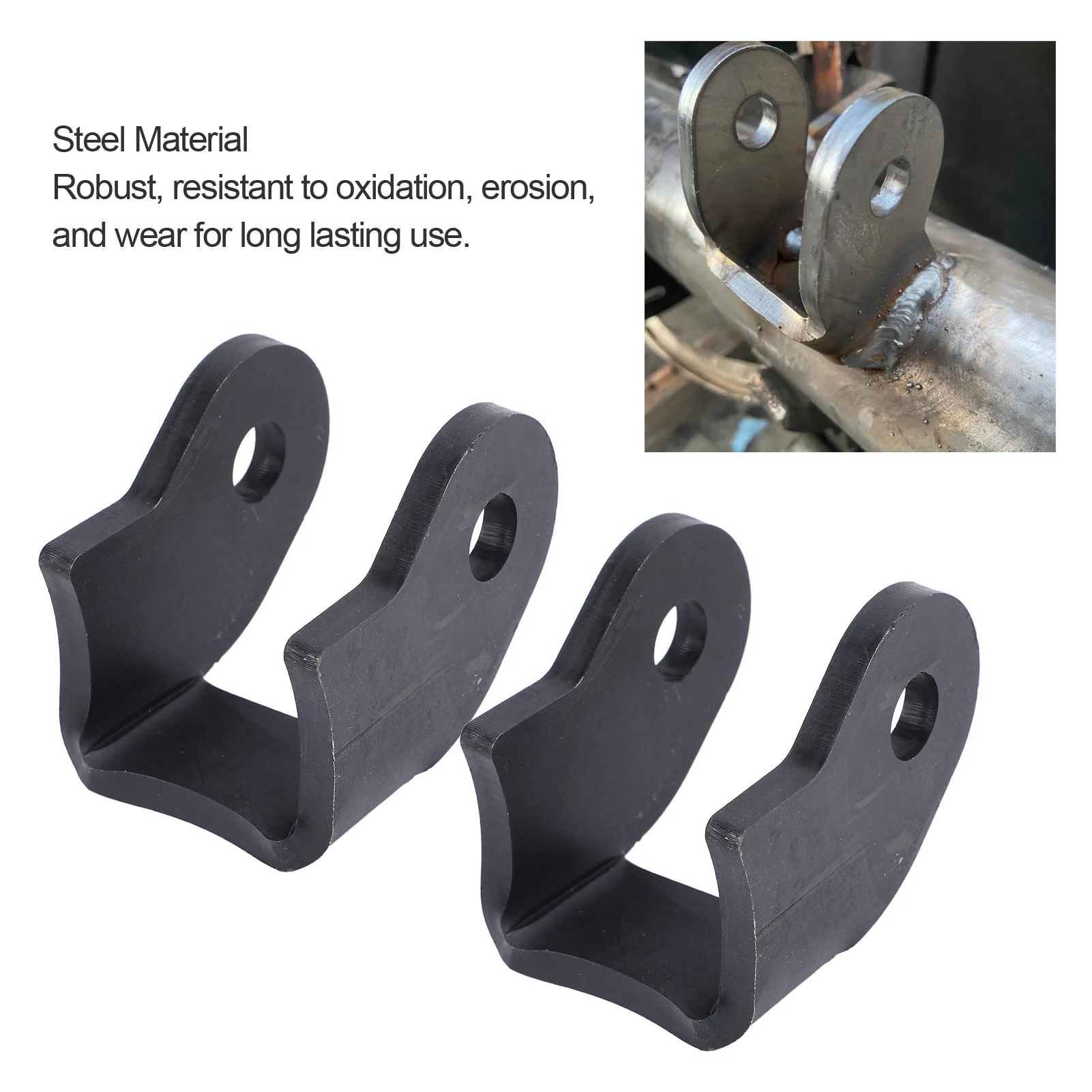 Car Axle Shock Absorber Bracket Weld On Shock Bracket Enhanced Performance Steel Easy Installation Curved for Off Road Trailer