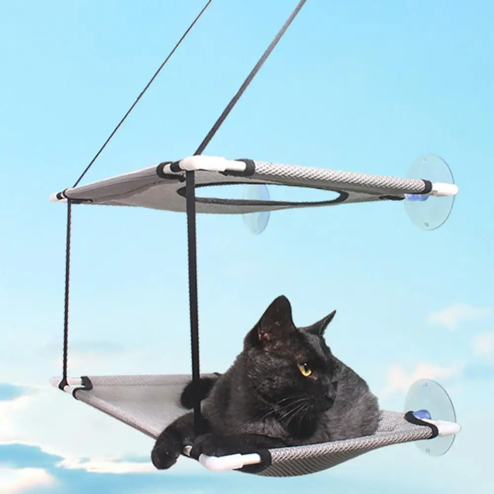 

Hanging 20kg Two Layers Pet Cats Basking Window Mounted Suction Cup Hammock Bed