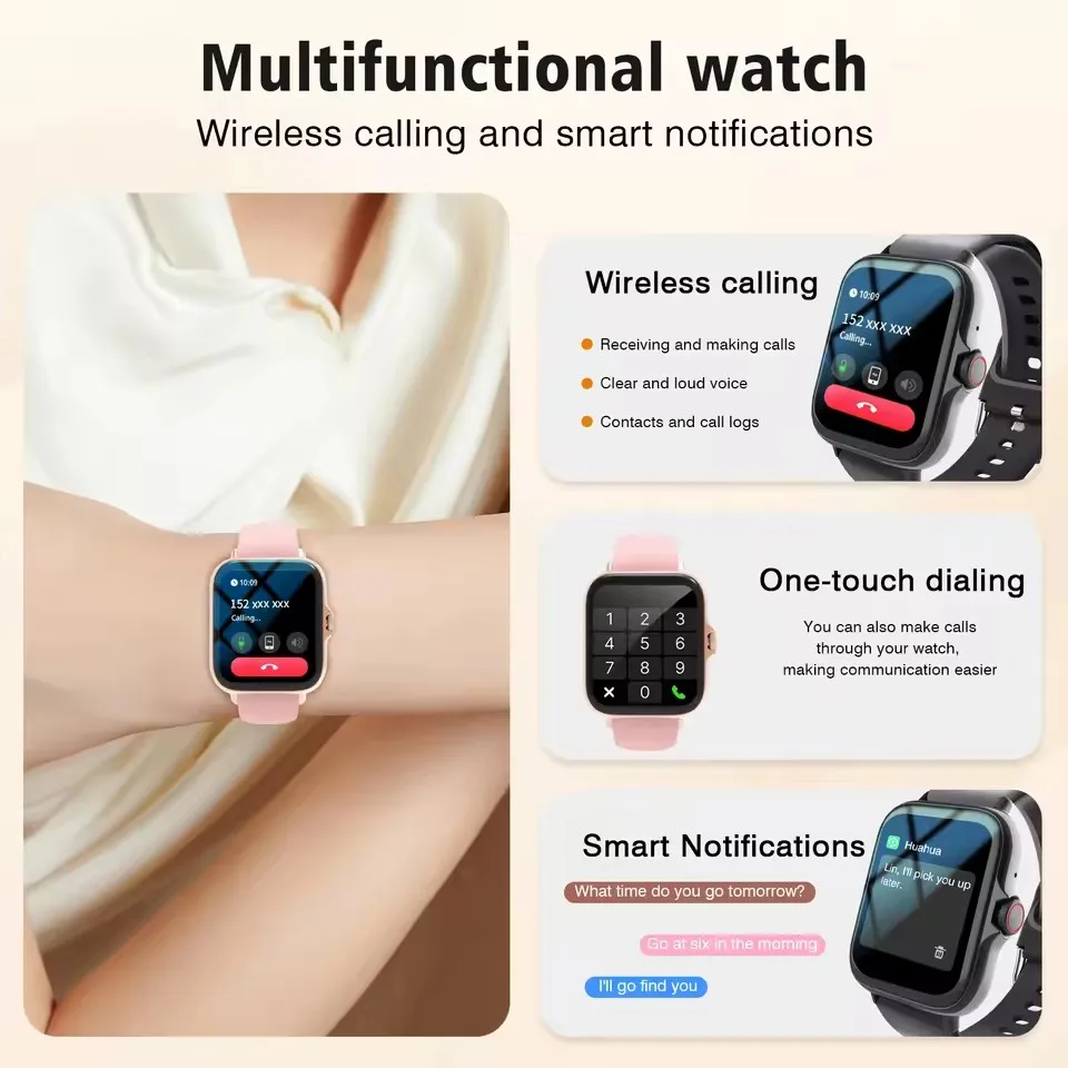 2026 New Smartwatch for Android/IOS Heart Rate/Sleep Monitor Fitness Tracker Bluetooth Call Smart Watch For Men Women Gift HW12 4