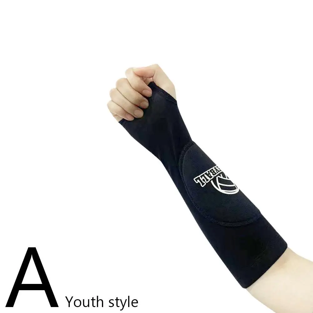 1pair Volleyball Arm Sleeves Passing Forearm Sleeves With Pad & Thumbhole For Youth Adult Children Protect Arms F2q9
