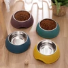 Stainless Steel Pet Feeding Bowl Non-slip Durable Pet Tableware Washable Dog Food Water Dish Cat Bowls With Heart-Shaped Pattern 3