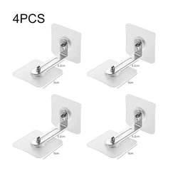 Self-Adhesive Wall Bracket Set for Secure Mounting and Child Safety (4pcs 6X6cm)